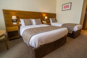 Ένα ή περισσότερα κρεβάτια σε δωμάτιο στο The Carraig Hotel
