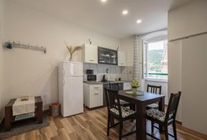 Kuchyň nebo kuchyňský kout v ubytování Apartment Eša