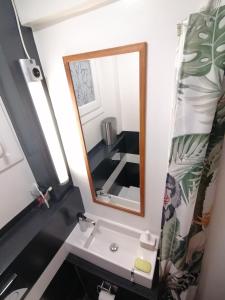 Koupelna v ubytování Levélke Mini Apartman