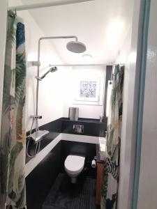 Kúpeľňa v ubytovaní Levélke Mini Apartman