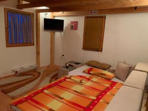 a living room with a bed and a couch at Apartment Sunny Place in Bihać