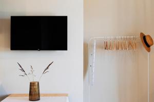 TV a/nebo společenská místnost v ubytování Kamini Apartments