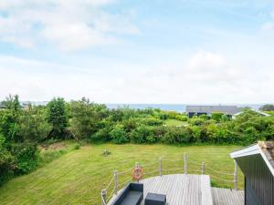 a view of the ocean from the roof of a house at 6 person holiday home in Knebel in Knebel