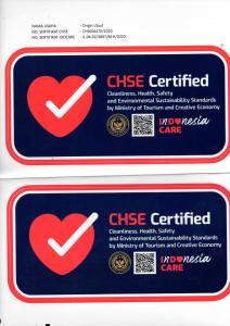 Certifikát, hodnocení, plakát nebo jiný dokument vystavený v ubytování Origin Ubud