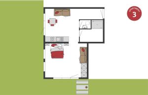 The floor plan of Peil HighEnd-Basic apartments