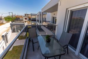 Balkón nebo terasa v ubytování AURA APARTMENTS