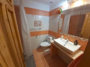 Koupelna v ubytování Apartmán Sarah Noemi, 100 m SKIBUS JASNA