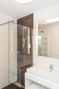 Koupelna v ubytování Hotel Lokomotive