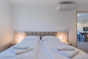 Posteľ alebo postele v izbe v ubytovaní Villa Orhideja