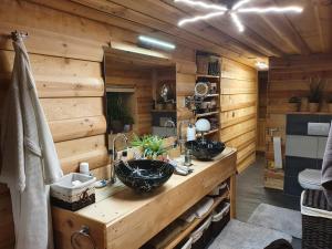 Kuchyň nebo kuchyňský kout v ubytování Chalet-Beskydy