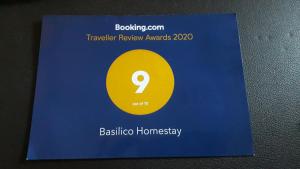 Majutusasutuses Basilico Homestay olev sertifikaat, autasu, silt või muu dokument