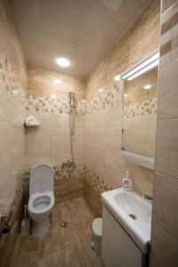 un bagno con un water e un lavandino di Къща за гости детелина - лина a Sapareva Banya