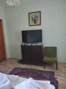 Televízia a/alebo spoločenská miestnosť v ubytovaní Maros Vendégház