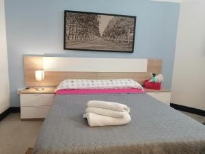 Cama o camas de una habitación en ALOJAMIENTOS RH-Santander