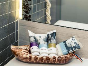 
a basket filled with lots of different types of items at Mercure Bucharest City Center in Bucharest
