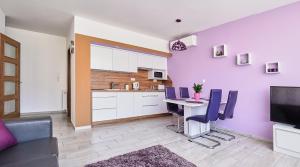 Kuchyňa alebo kuchynka v ubytovaní Apartman Rubin