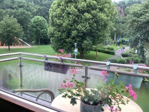 Ein Garten an der Unterkunft Am Obersee Hotel