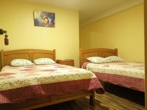 Postel nebo postele na pokoji v ubytování Hostal Inca