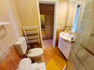 łazienka z toaletą i umywalką w obiekcie Balaton BeachSide Apartman Siófok N3 w Siófoku +17 zdjęć