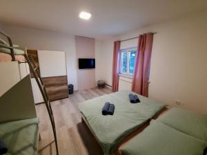 TV a/nebo společenská místnost v ubytování Rooms Optim