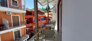 Balkon atau teras di Pension Alexandra