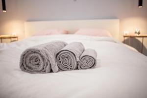 Postel nebo postele na pokoji v ubytování Luxury Apt 115m2