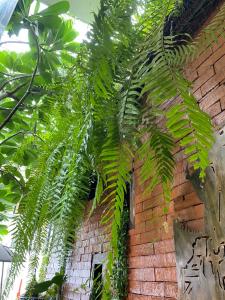 a brick building with green plants on it at Wannamas Chiangmai Boutique House -SHA Extra Plus in Chiang Mai