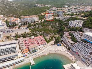 an aerial view of a city with a beach at Villa Catalpa in Neum