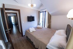 Postel nebo postele na pokoji v ubytování Summer home Morinj