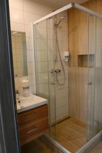 A bathroom at Apartmány Pemag Mikulov