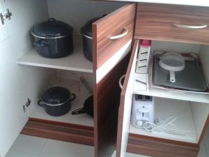 מטבח או מטבחון ב-Cecília Apartman