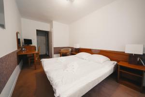 Televízia a/alebo spoločenská miestnosť v ubytovaní Elita Hotel & Restauracja