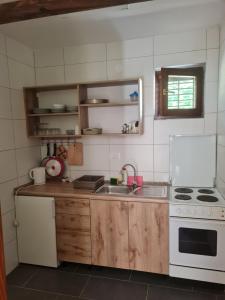 Kuchyňa alebo kuchynka v ubytovaní Plitvice Rooms Family Glumac