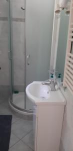 Koupelna v ubytování Bamboo apartman