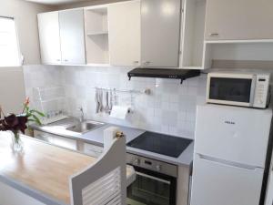 Η κουζίνα ή μικρή κουζίνα στο Agréable F2, jardin, garage, fibre, clim ch