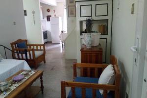 A seating area at Paradise edge near the sea