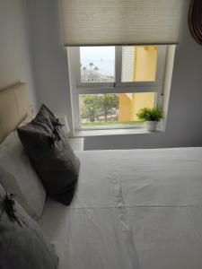 Postel nebo postele na pokoji v ubytování HH Apartamento Algarrobo costa