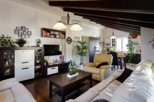 Et opholdsområde på Rustic apartment EVELIN