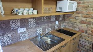 Kuchyň nebo kuchyňský kout v ubytování Apartmán Lanžhot