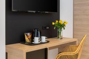 Příslušenství pro přípravu čaje a kávy v ubytování Luxury rooms Unicus I, II, IV