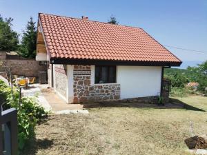 a small house with a red roof at Villa Sofia in Ohrid