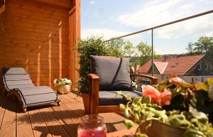 Balkón alebo terasa v ubytovaní Apartamenty u Harrego BOUTIQUE SPA z klimatyzacja, balkon, sauna, tężnia parking