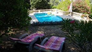 Swimming pool sa o malapit sa Le Mas des Hibiscus