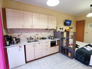 Kuchyň nebo kuchyňský kout v ubytování Serenity LX Apartments