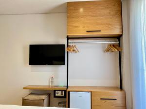 Kuchyň nebo kuchyňský kout v ubytování NOI HOTEL