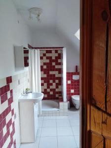 Kúpeľňa v ubytovaní Alte Schule am See