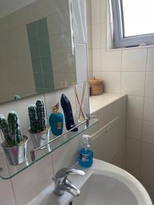 a bathroom with a sink and a mirror and a sink at Apartment Happiness by Nicole Jutka, visual artist Olimp in Olimp +80 photos
