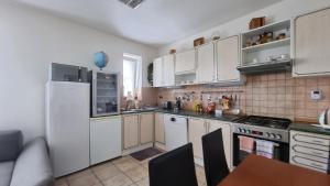 Kuchyň nebo kuchyňský kout v ubytování Apartmán Modré z nebe