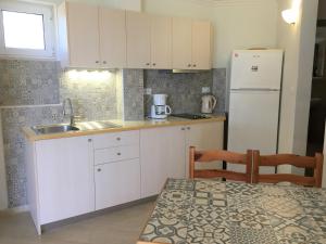 A kitchen or kitchenette at Galini Studios and Apartments