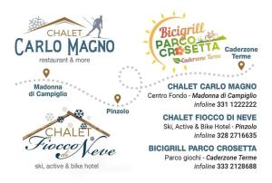 a set of logos for a salsa restaurant at Chalet Fiocco Di Neve in Pinzolo